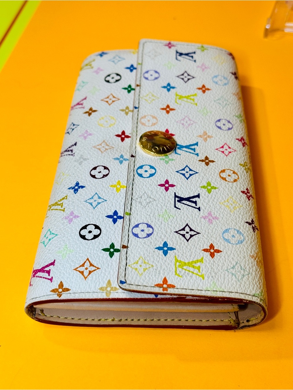 Louis Vuitton White Multicolor Monogram Long Wallet - Picture 12 of 14